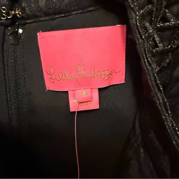 NWT Lilly Pulitzer Franci Dress in Onyx Lagoon Jacquard Size 8 - Picture 9 of 12